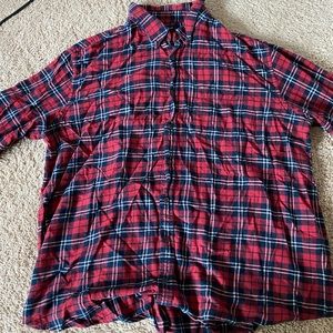 Croft&Barrow size 2XL flannel, colors (navy blue/white/red)